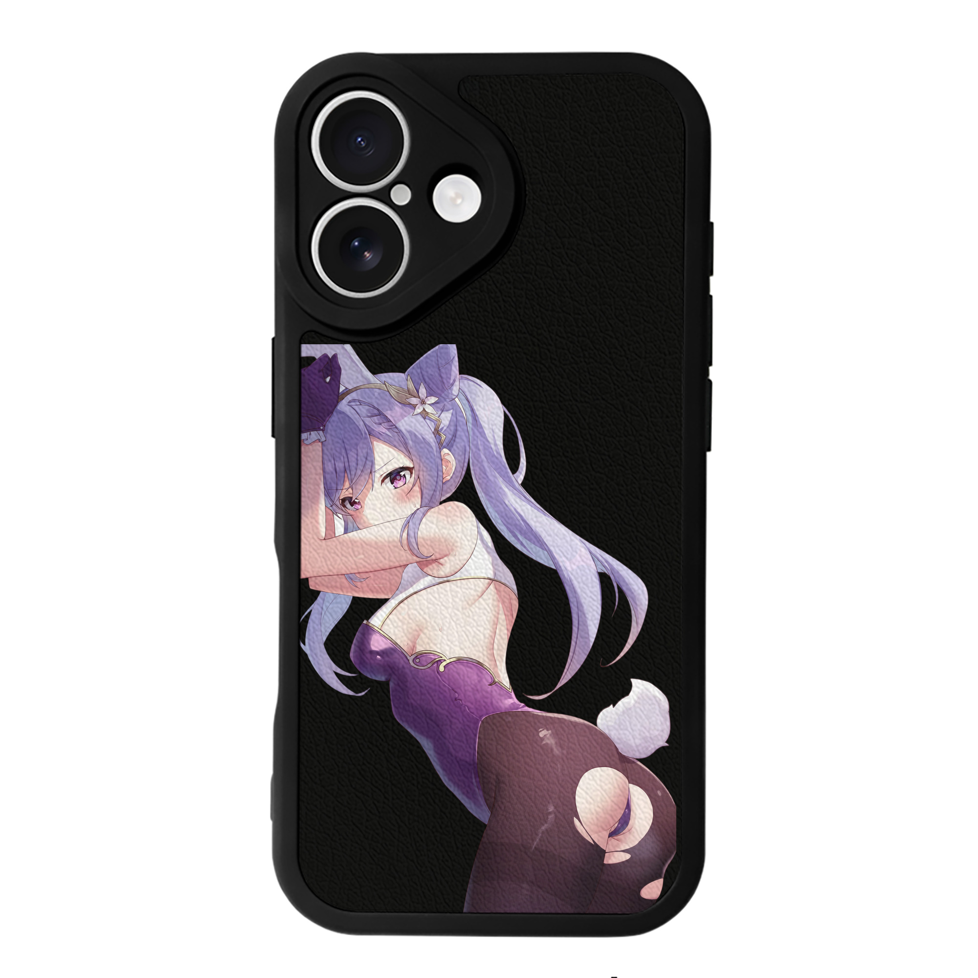 げんし神 刻晴 こくせい genshin Kokusei 【iPhone 16シリーズ対応】シリコンスマホケース（レザー調） 材質：シリコン